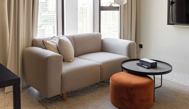 Modern Studio at Upside Living with Burj Khalifa View by Simply Comfort in Dubai