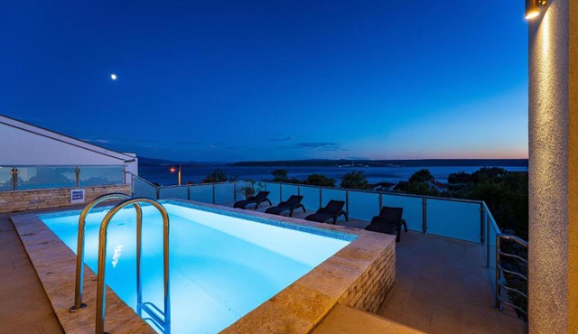 MY DALMATIA - Sea view villa Anpero with private heated pool and sauna in Maslenica