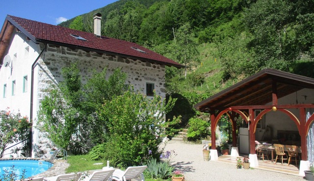 Old house, music pavillion, swimming pool, SPA, wine cellar for 8-10 persons . in Tolmin