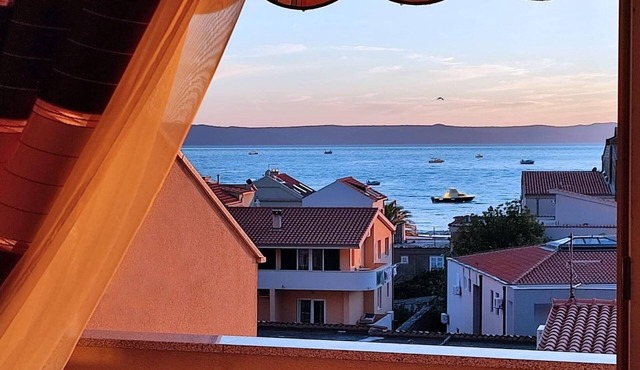 One bedroom apartment with terrace and sea view Tučepi, Makarska (A-6058-b)