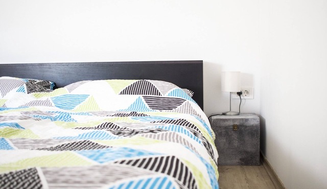 Peacfull room with a queen size bed in Budanje, the heart of Vipava Valley in Vipava