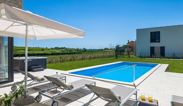 Private Villa with WIFI, A/C, private pool, hot tub, TV, terrace, pets allowed, panoramic view