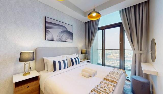 Sophisticated 2 Bed l Large Balcony l Business Bay in Business Bay