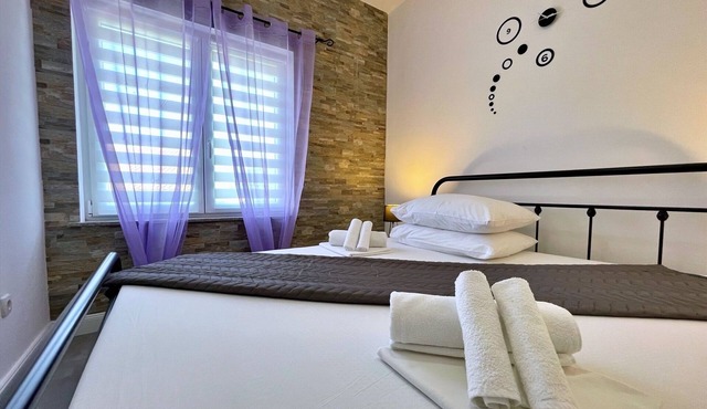 Three bedroom apartment with terrace and sea view Polje, Krk (A-18669-c) in Šilo