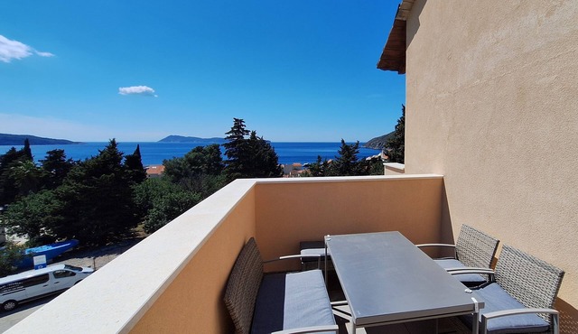 Two bedroom apartment with terrace and sea view Komiža, Vis (A-25962-a)