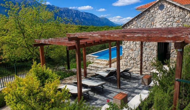 Villa Toma Zagvozd with a pool - apartment Loza