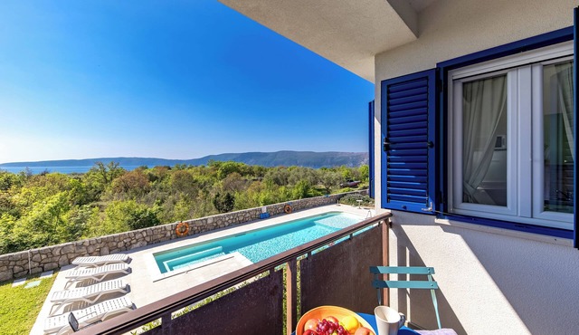 Wabi Sabi Apt7 Pool & Sea View, Brzac, Croatia