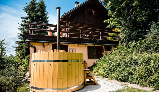 Wooden Forest villa- hot tube, sauna, nature! in Kamnik