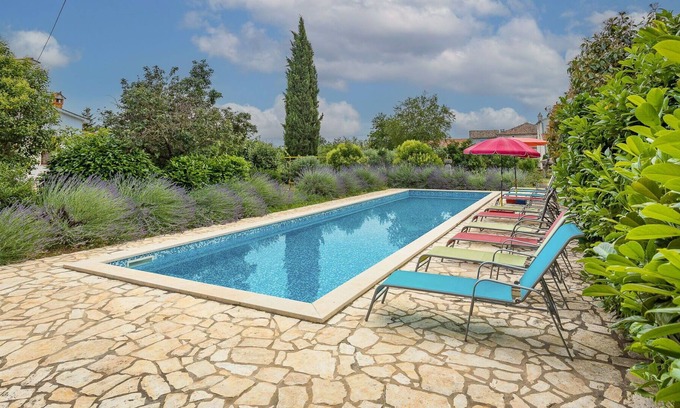 Veleniki Apartment | Lovely apartment for 5 guests with A/C, WIFI, pool, TV, terrace, pets allowed and parking