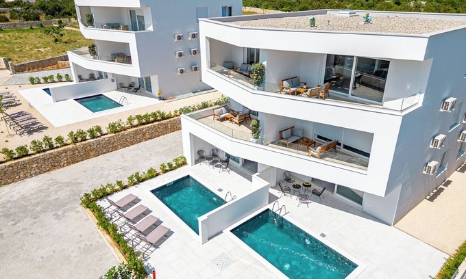 Zrce Apartment | Pool apartments Twins for 12
