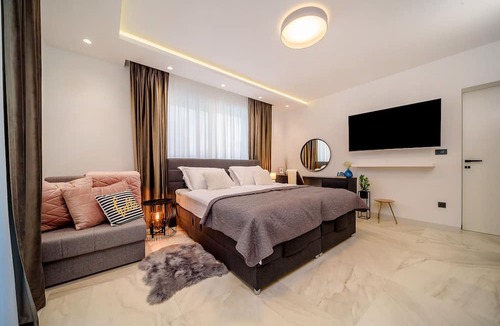 Kastel Luksic Villa | Luxury Palace Residence: 50m2 pool & tennis court & maid on request