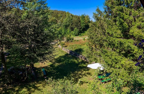 Zlobin House | Surrounded by pine trees is this small cottage.