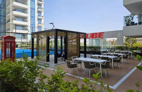Discovery Gardens Apartment | Vogue Vacation Homes, Al Furjan Pearlz by Danube near Ibn Battuta Mall, Three Bedroom plus Kids room Apartment with Balcony and Private pool, Access to all Amenities, Walkable to Al Furjan Metro Station