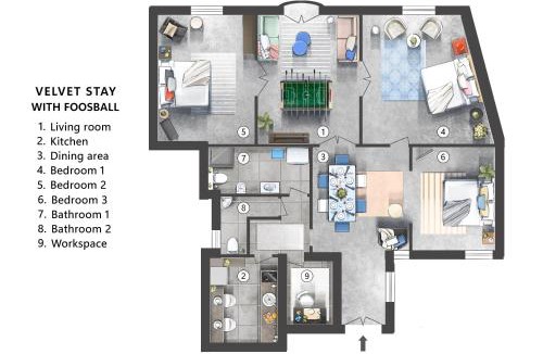 Terazije Apartment | Velvet Stay 120m2 with Foosball Old Town