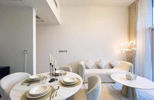 Business Bay Apartment | Millennium Binghatti Residence 2BR Burj Khalifa and Lake