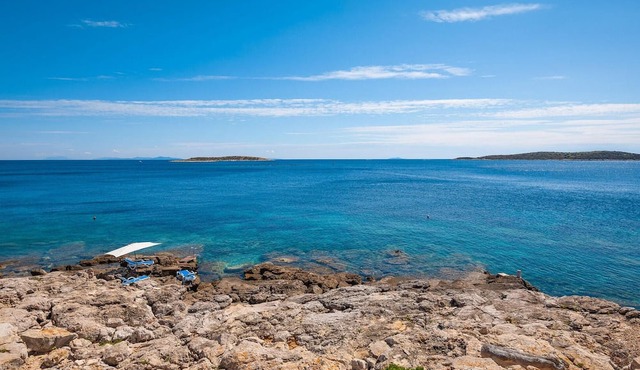 On the beautiful island of Vis, one of the many gems of the Dalmatian coast, lies Villa Visola. in Vis
