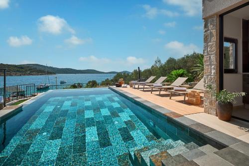 Luxury Seafront Villa Kaprije with Private Pool