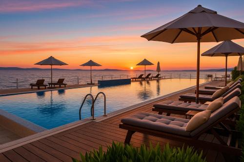 Sunny Resort apartment with sea view 1142 in Petrcane